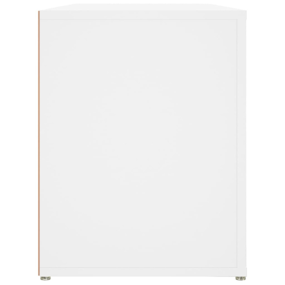 Produktbild för Skohylla vit 100x35x45 cm konstruerat trä
