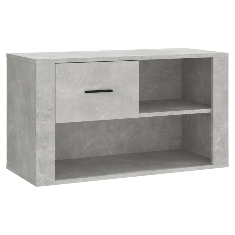 Produktbild för Skoskåp betonggrå 80x35x45 cm konstruerat trä
