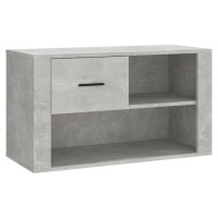 Produktbild för Skoskåp betonggrå 80x35x45 cm konstruerat trä