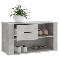 Produktbild för Skoskåp betonggrå 80x35x45 cm konstruerat trä