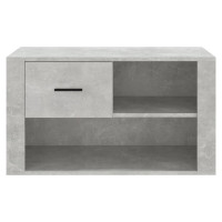 Produktbild för Skoskåp betonggrå 80x35x45 cm konstruerat trä