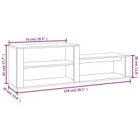 Produktbild för Skohylla sonoma-ek 150x35x45 cm konstruerat trä