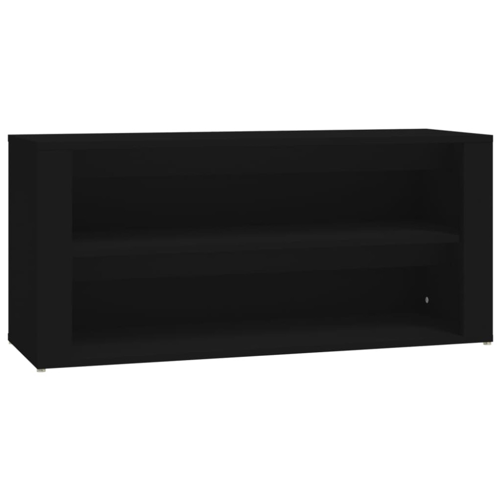 Produktbild för Skohylla svart 100x35x45 cm konstruerat trä