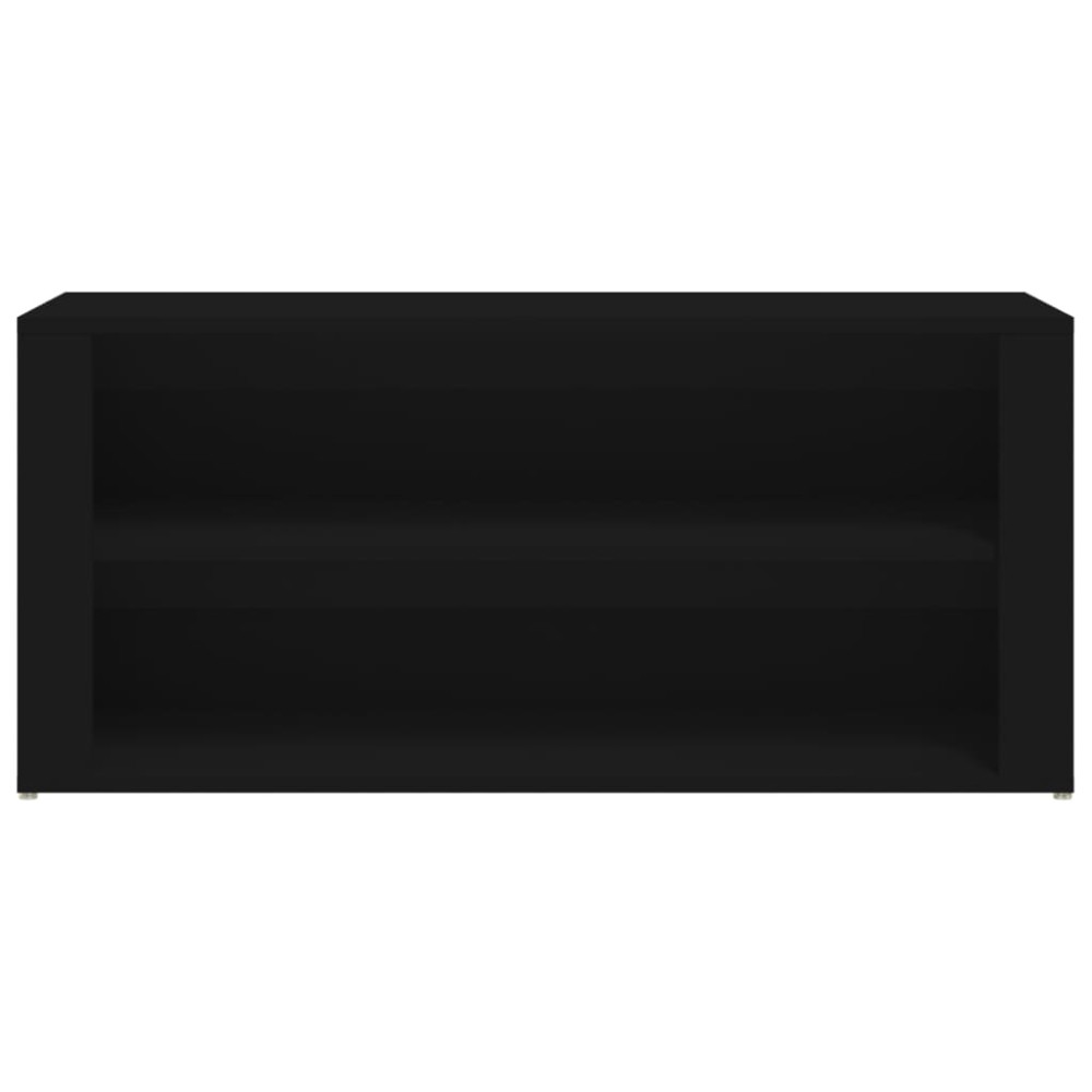Produktbild för Skohylla svart 100x35x45 cm konstruerat trä