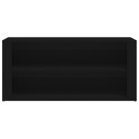 Produktbild för Skohylla svart 100x35x45 cm konstruerat trä