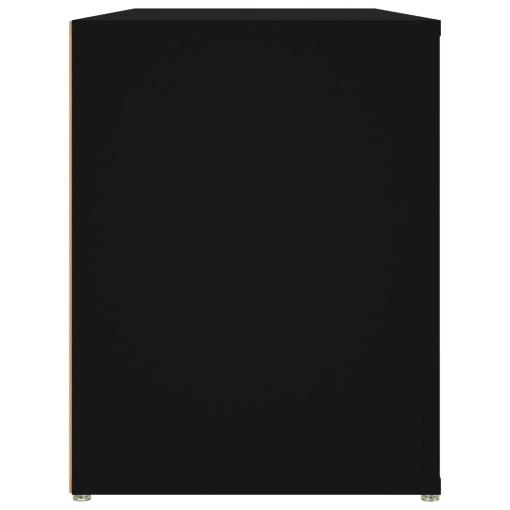 Produktbild för Skohylla svart 100x35x45 cm konstruerat trä