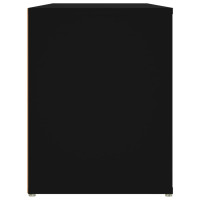 Produktbild för Skohylla svart 100x35x45 cm konstruerat trä