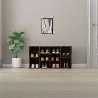 Produktbild för Skobänk rökfärgad ek 103x30x55 cm konstruerat trä