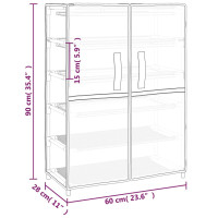 Produktbild för Skoförvaring 60x28x90 cm svart tyg