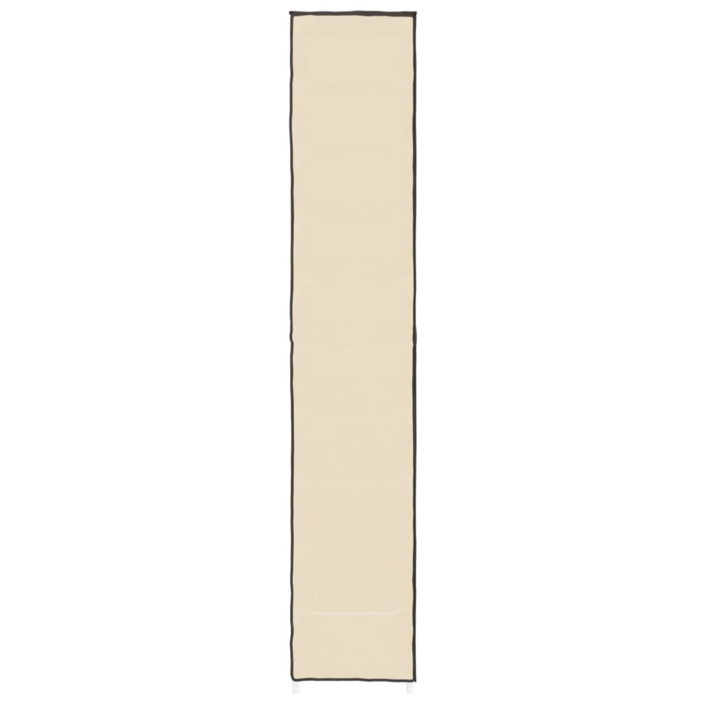 Produktbild för Skoskåp Grädde 60x30x166 cm tyg