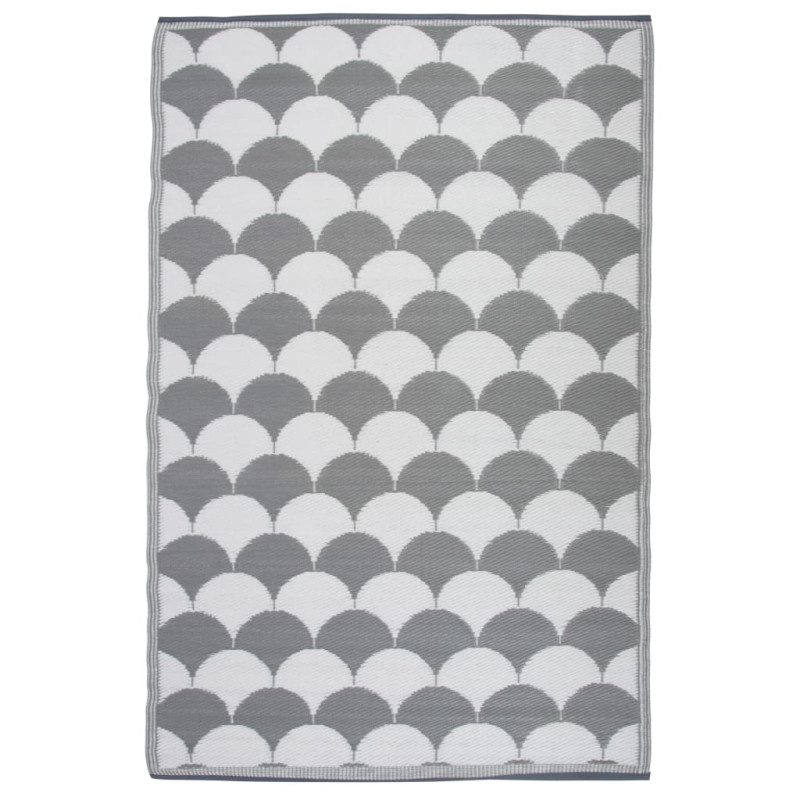 Produktbild för Esschert Design Utomhusmatta 180x121 cm grå och vit OC24