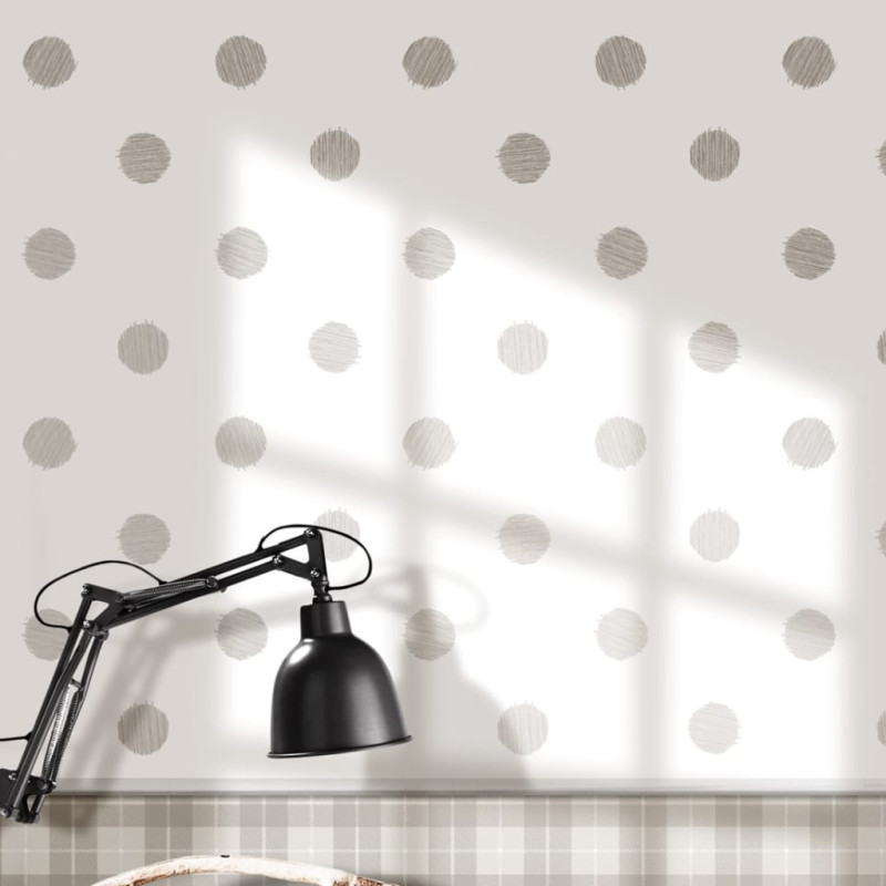 Produktbild för Urban Friends & Coffee Tapet prickar vit och grå