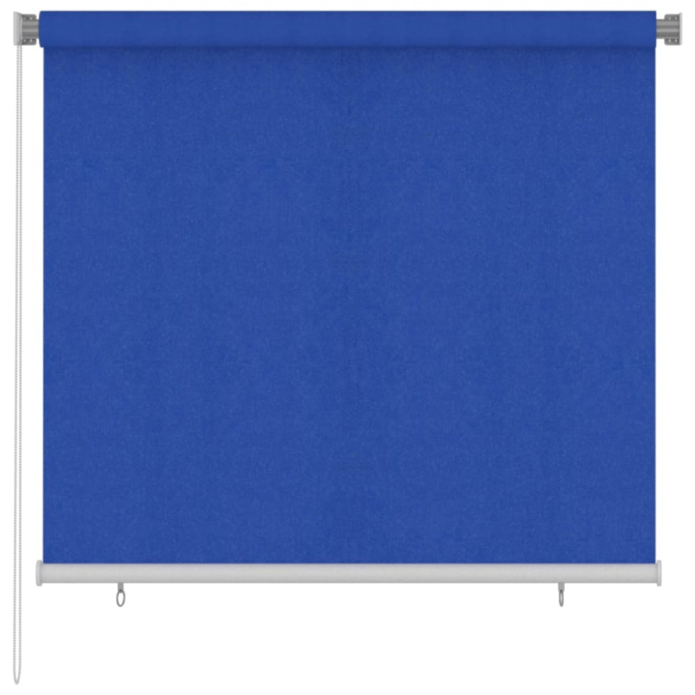 Produktbild för Rullgardin utomhus 165 (B) x 140 (H) cm blå HDPE