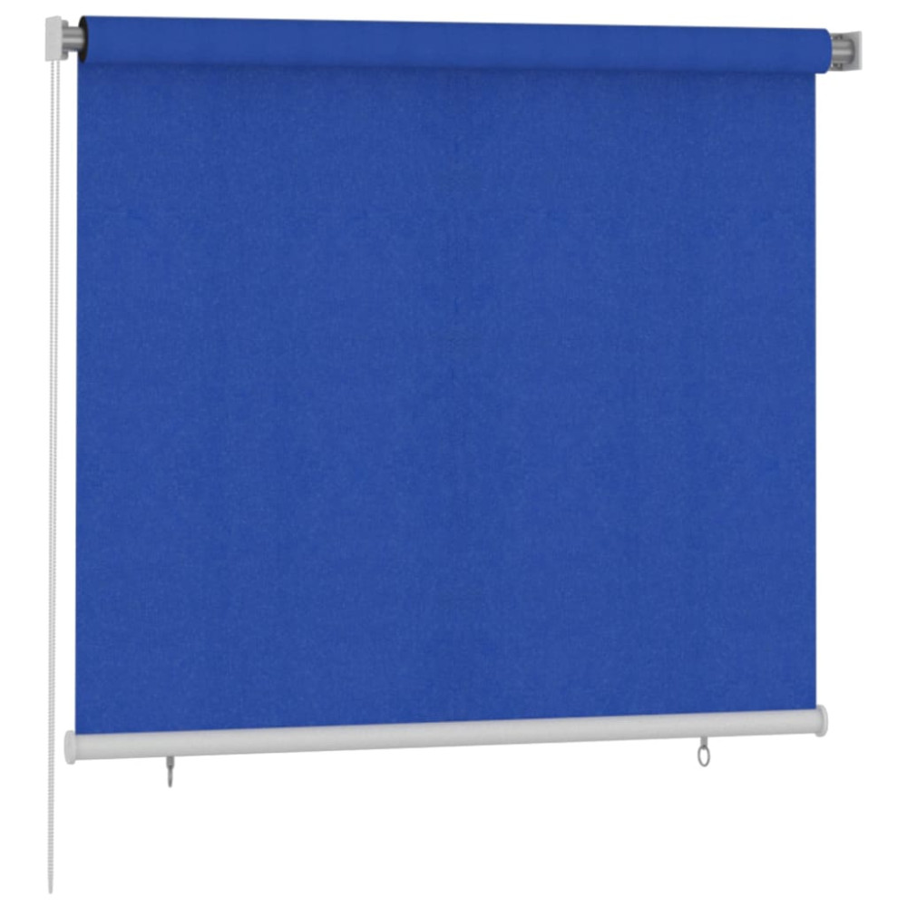 Produktbild för Rullgardin utomhus 165 (B) x 140 (H) cm blå HDPE
