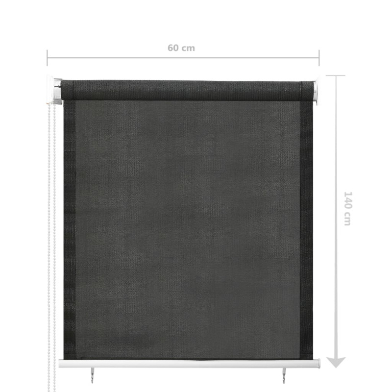 Produktbild för Rullgardin utomhus 60x140 cm antracit