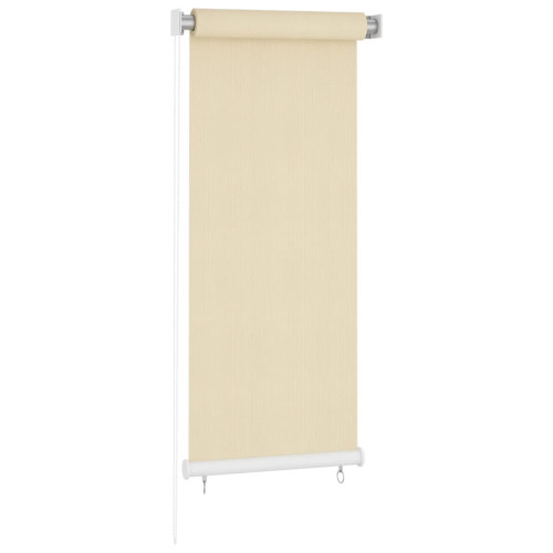 vidaXL Rullgardin utomhus gräddvit 60x140 cm HDPE - Gardiner & Persienner