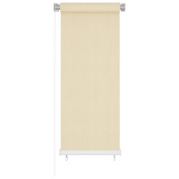 Produktbild för Rullgardin utomhus gräddvit 65(B)x140(H) cm HDPE