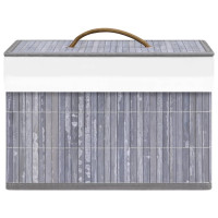 Produktbild för Förvaringslådor bambu 4 st grå