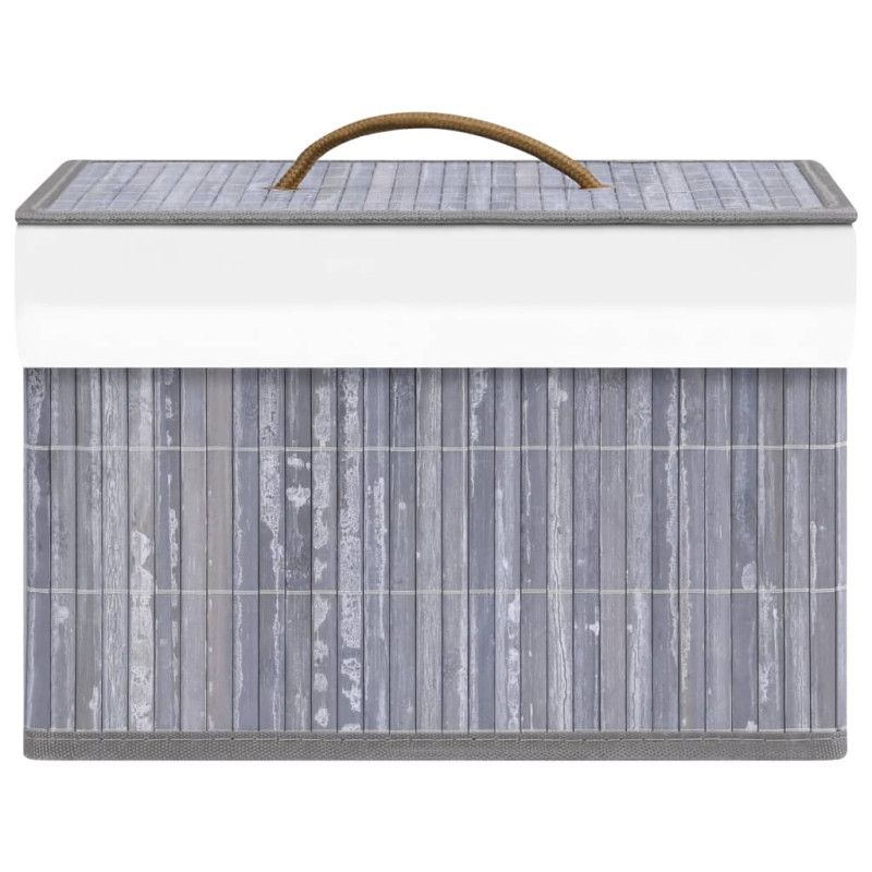 Produktbild för Förvaringslådor bambu 4 st grå