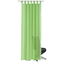 Produktbild för Genomskinlig gardin 140 x 225 cm 2-pack Apple Green