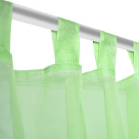 Produktbild för Genomskinlig gardin 140 x 225 cm 2-pack Apple Green