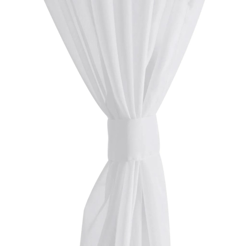 Produktbild för Genomskinlig vit gardin 140 x 175 cm 2-pack