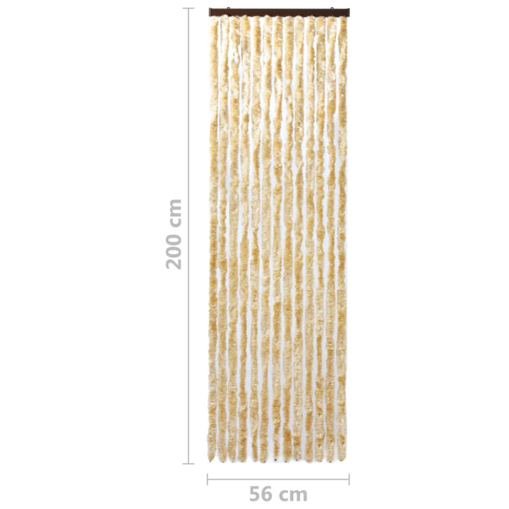 Produktbild för Insektsdraperi beige 56x200 cm chenille