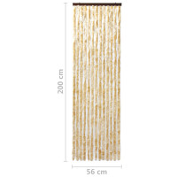 Produktbild för Insektsdraperi beige 56x200 cm chenille