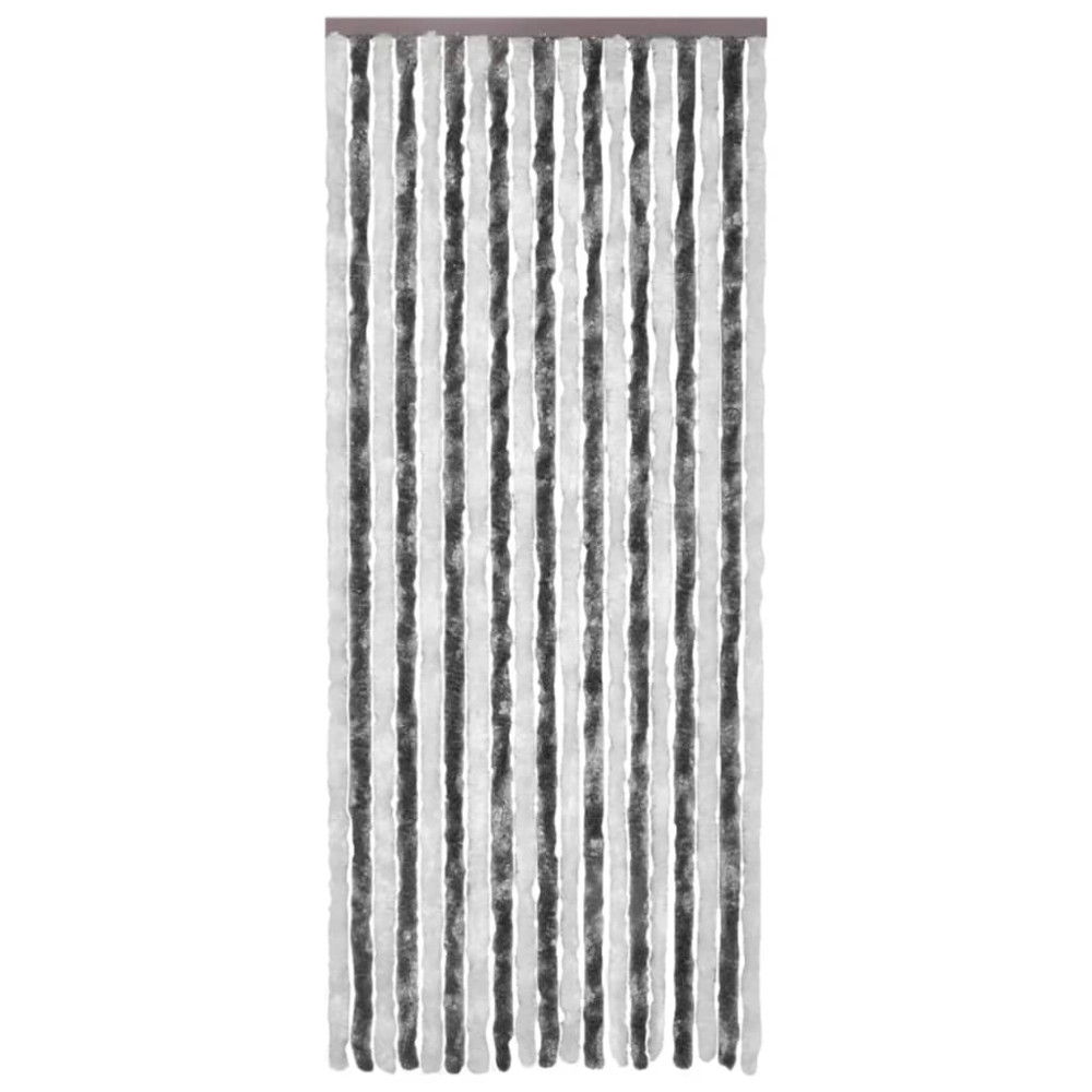 Produktbild för Insektsdraperi grå och vit 56x200 cm chenille