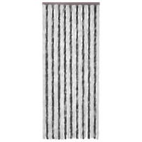 Produktbild för Insektsdraperi grå och vit 56x200 cm chenille
