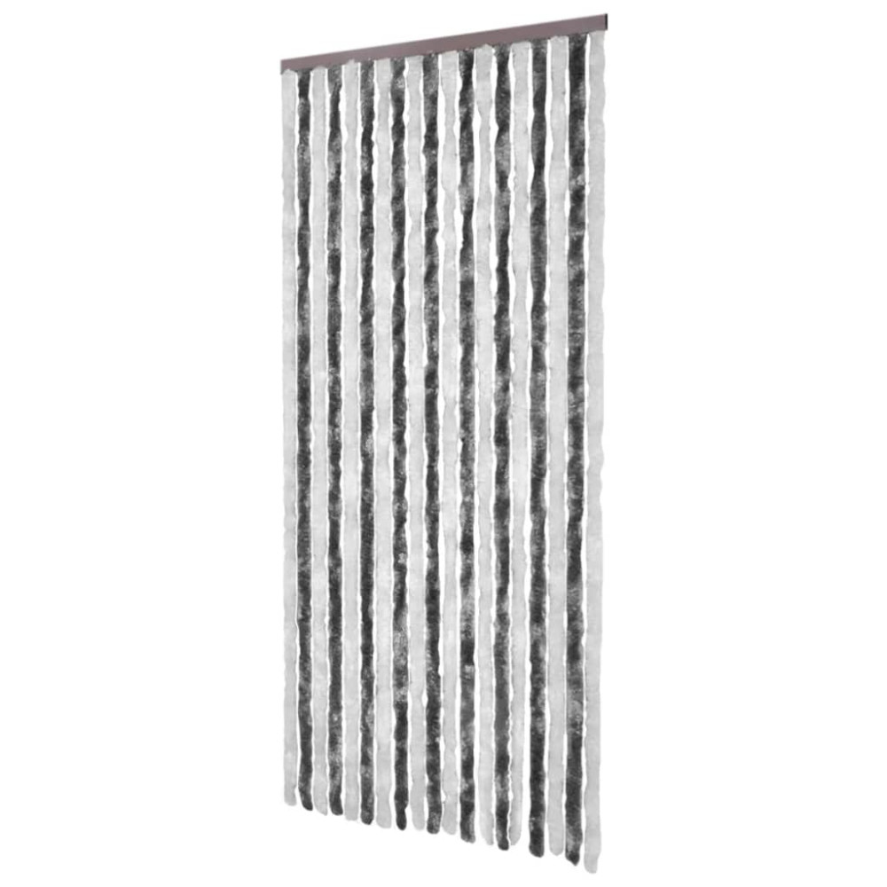 Produktbild för Insektsdraperi grå och vit 56x200 cm chenille