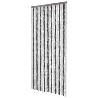 Produktbild för Insektsdraperi grå och vit 56x200 cm chenille