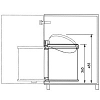 Produktbild för Hailo Sophink för skåp Compact-Box strl M 15 L rostfritt stål 3555-101