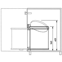 Produktbild för Hailo Sophink för skåp Compact-Box strl M 15 L vit 3555-001