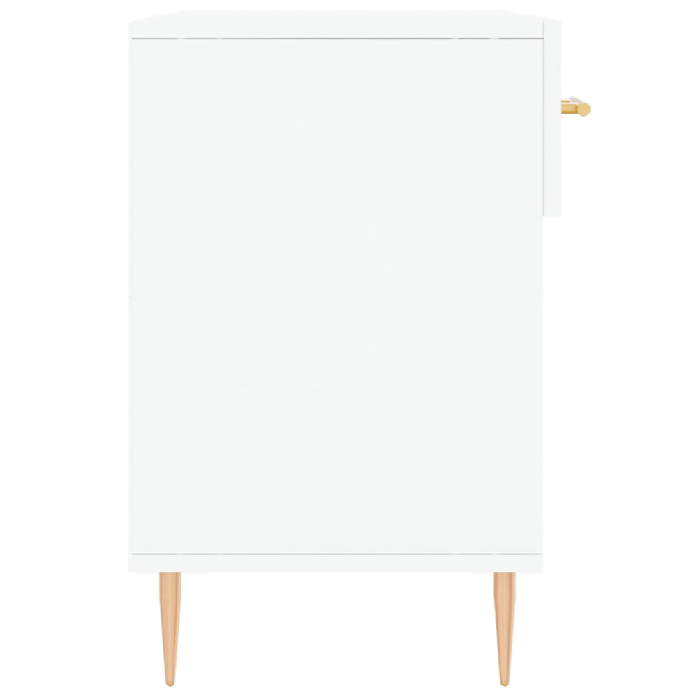 Produktbild för Skobänk vit 102x35x55 cm konstruerat trä