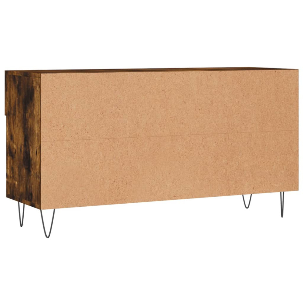 Produktbild för Skobänk rökfärgad ek 102x35x55 cm konstruerat trä