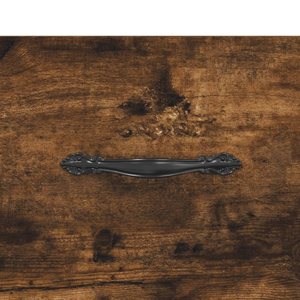 Produktbild för Skobänk rökfärgad ek 102x35x55 cm konstruerat trä
