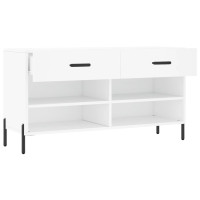 Produktbild för Skobänk vit 102x35x55 cm konstruerat trä