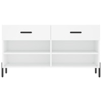 Produktbild för Skobänk vit 102x35x55 cm konstruerat trä