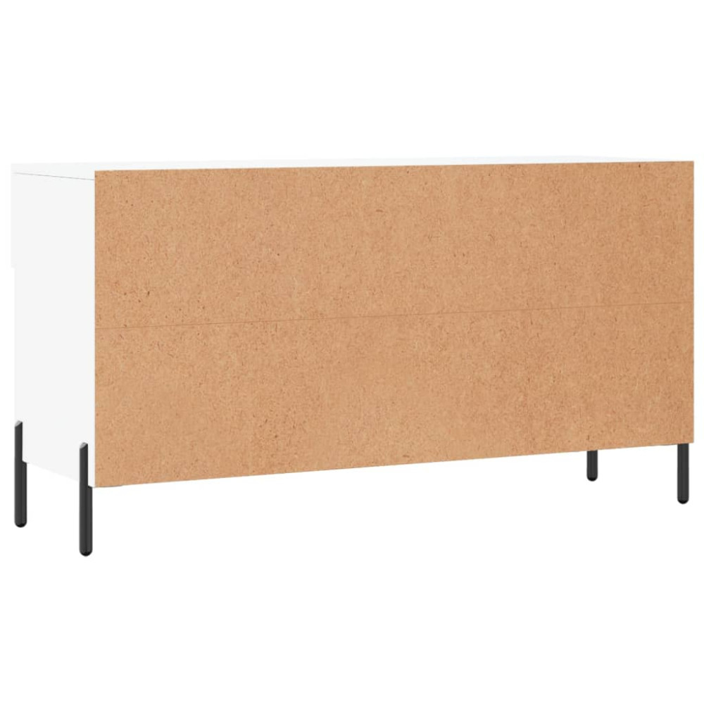 Produktbild för Skobänk vit 102x35x55 cm konstruerat trä