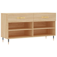 Produktbild för Skobänk sonoma-ek 102x35x55 cm konstruerat trä