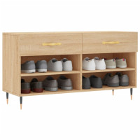Produktbild för Skobänk sonoma-ek 102x35x55 cm konstruerat trä