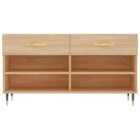 Produktbild för Skobänk sonoma-ek 102x35x55 cm konstruerat trä