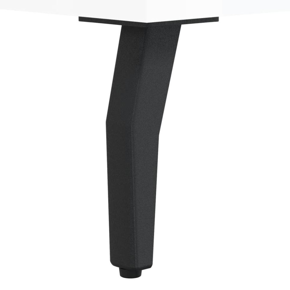 Produktbild för Skobänk vit högglans 102x35x55 cm konstruerat trä