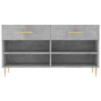 Produktbild för Skobänk betonggrå 102x35x55 cm konstruerat trä