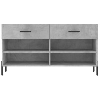 Produktbild för Skobänk betonggrå 102x35x55 cm konstruerat trä