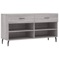 Produktbild för Skobänk grå sonoma 102x35x55 cm konstruerat trä