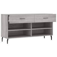 Produktbild för Skobänk grå sonoma 102x35x55 cm konstruerat trä