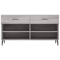 Produktbild för Skobänk grå sonoma 102x35x55 cm konstruerat trä