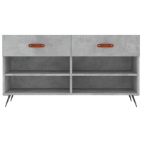 Produktbild för Skobänk betonggrå 102x35x55 cm konstruerat trä
